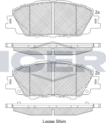 Тормозные колодки Icer. Артикул 182387