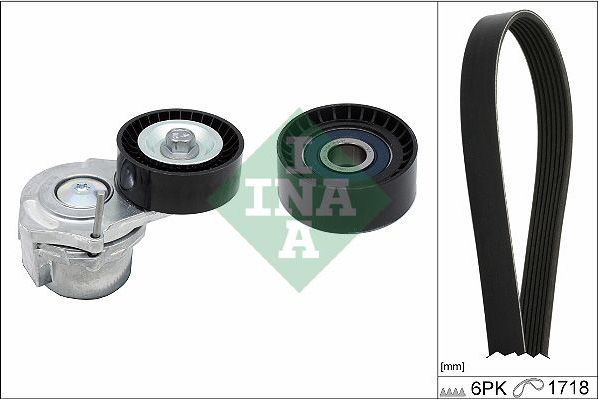 Приводной ремень поликлиновой с роликами (комплект) Ina. Артикул 529 0312 10