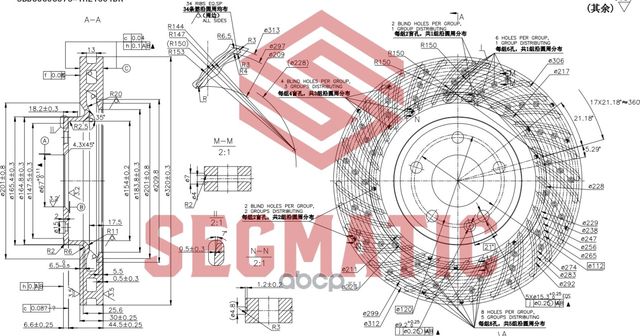 ДИСК ТОРМОЗНОЙ (Segmatic). Артикул SBD30093375
