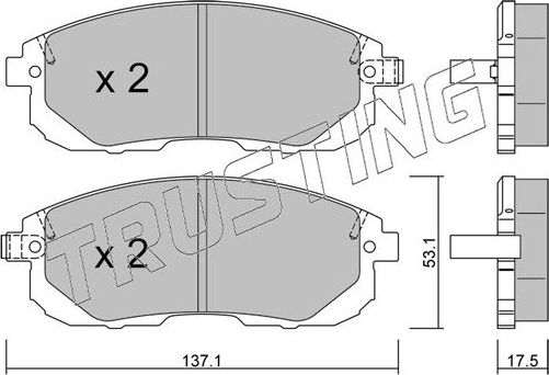 Тормозные колодки Trusting. Артикул 893.1