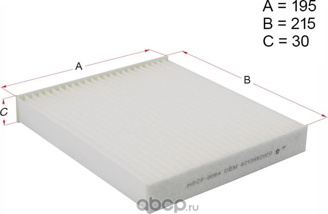 Фильтр салона TOYOTA LAND CRUISER 200 07-/PRADO 150 09-/CAMRY 40 06-/CAMRY 50 11 (Hosu). Артикул HSCF0064