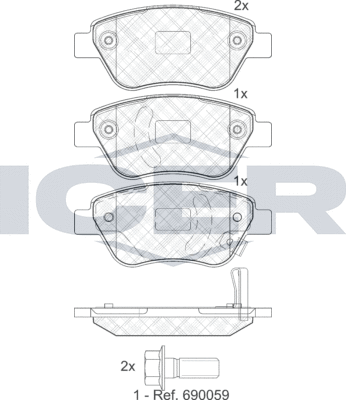 Тормозные колодки Icer. Артикул 181810