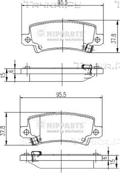 Тормозные колодки Nipparts. Артикул J3612025