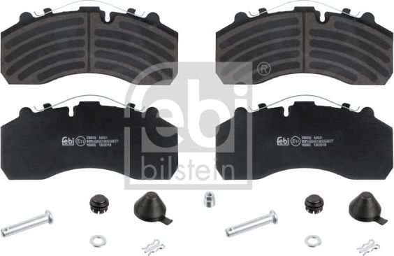 Тормозные колодки Febi Bilstein передние/задние для MAN NL 1998-2026. Артикул 16665