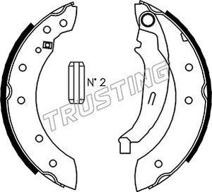 Тормозные колодки Trusting задние для Citroen Saxo 1996-2003. Артикул 088.222