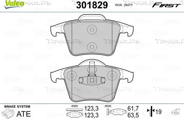 Тормозные колодки Valeo First задние для Volvo XC90 I 2002-2014. Артикул 301829
