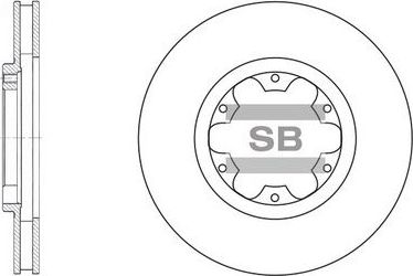 Тормозной диск Sangsin Hi-Q передний для Nissan Pathfinder R50 1997-2004. Артикул SD4214