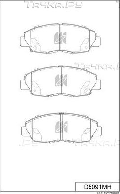 Тормозные колодки MK Kashiyama для Honda Shuttle I 1994-2004. Артикул D5091MH