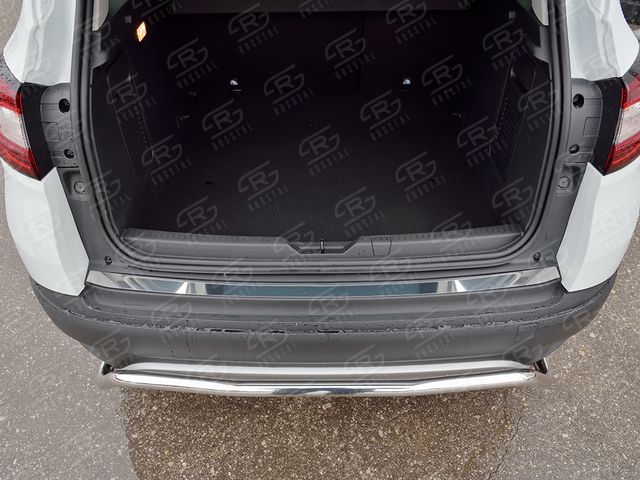 Накладка RusStal на задний бампер (лист нерж зеркальный) для Renault Kaptur 2016-2026. Артикул RKPN-002474