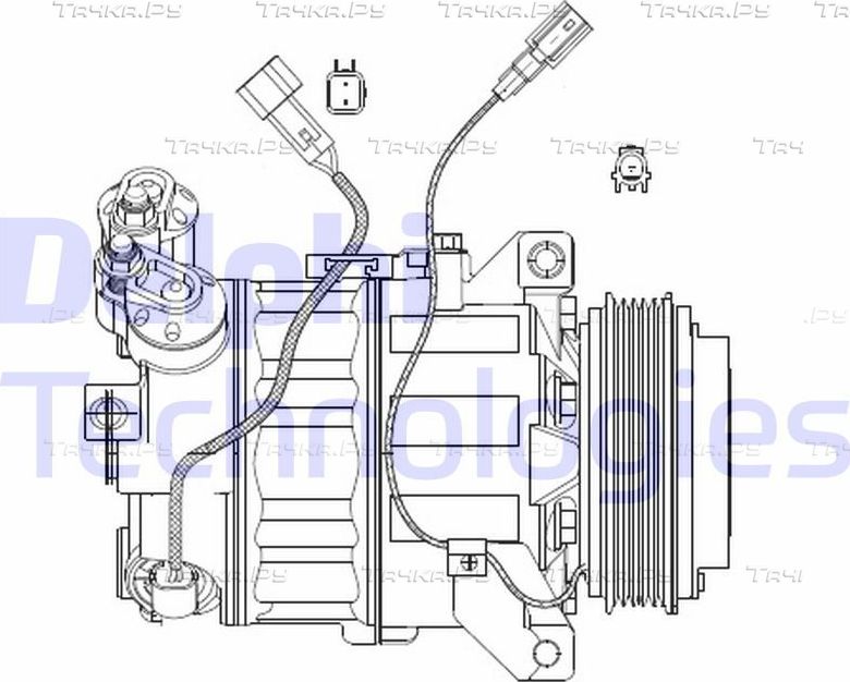 Компрессор кондиционера Delphi для Volvo XC60 I 2008-2017. Артикул CS20482