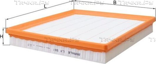 Воздушный фильтр Mahle-Knecht. Артикул LX 981