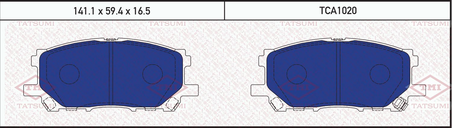 Колодки тормозные LEXUS RX300 03- перед. (Tatsumi). Артикул TCA1020