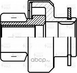 Бендикс стартера StartVOLT для Chevrolet Spark II 2005-2009. Артикул VCS 0510
