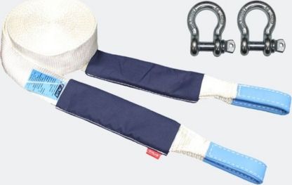 Стропа динамическая (рывковая) Tplus 8 т/9 м серия Туризм с шаклами 3,25 т (2 шт.). Артикул T002285