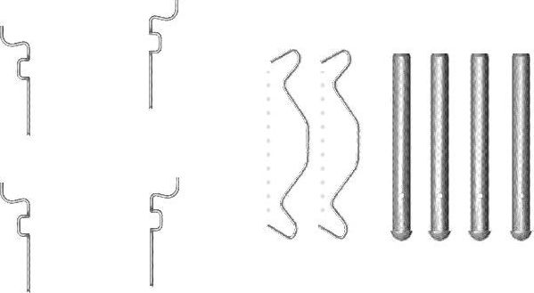 Комплектующие, колодки дискового тормоза Hella. Артикул 8DZ 355 203-221