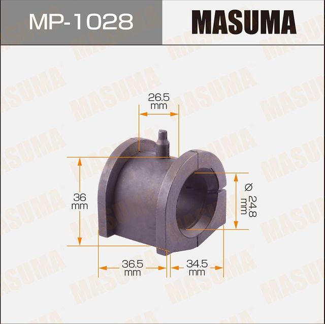 Втулки стабилизатора Masuma передние для Mitsubishi Lancer IX 2003-2013. Артикул MP-1028