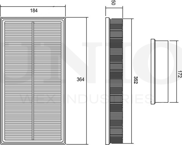 Фильтр воздушный (Unio). Артикул FLT-10117