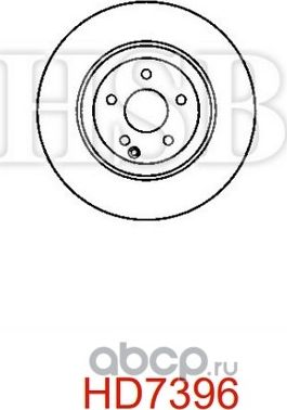 Диск тормозной передний LEXUS  IS II 05-/ MB  S-CLASS (W221) 05 (HSB). Артикул HD7396