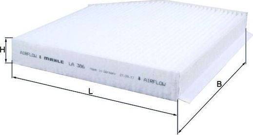 Салонный фильтр Mahle. Артикул LA 386