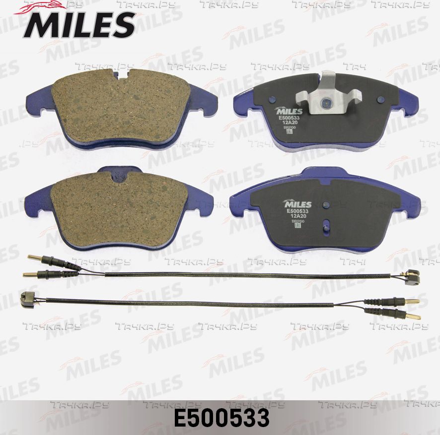 Тормозные колодки Miles (Керамика) передние для Citroen C5 II 2008-2017. Артикул E500533
