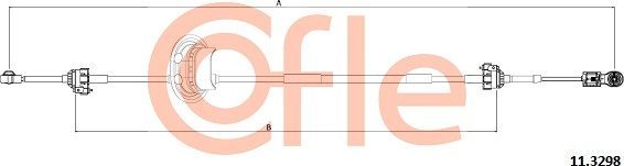 Трос переключения передач КПП Cofle для Citroen C4 I 2004-2011. Артикул 92.11.3298