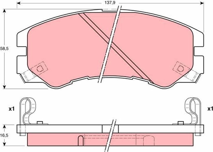Тормозные колодки TRW. Артикул GDB1186