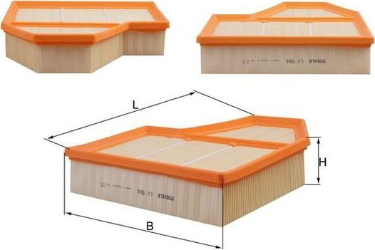 Воздушный фильтр Mahle. Артикул LX 988