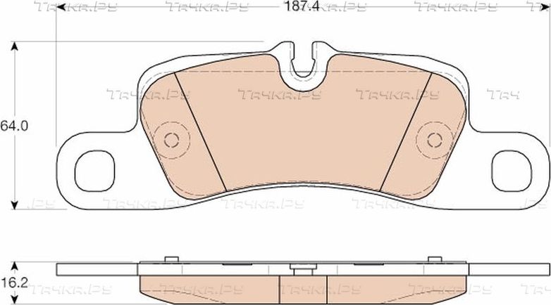 Тормозные колодки TRW COTEC задние для Porsche Cayenne II (958) 2010-2014. Артикул GDB1962