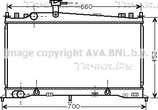 Радиатор охлаждения двигателя AVA. Артикул MZ2161