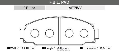 ТормозныеКолодки AP533//PF1212/D2059/AN217K/SN650/SN823 FBL FBL. Артикул AFP533