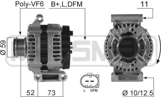 Генератор Era OEM для Fiat Ducato III 2006-2026. Артикул 210421