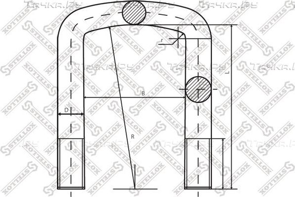 Стремянка рессоры Stellox для MAN L2000 1994-2005. Артикул 84-64603-SX