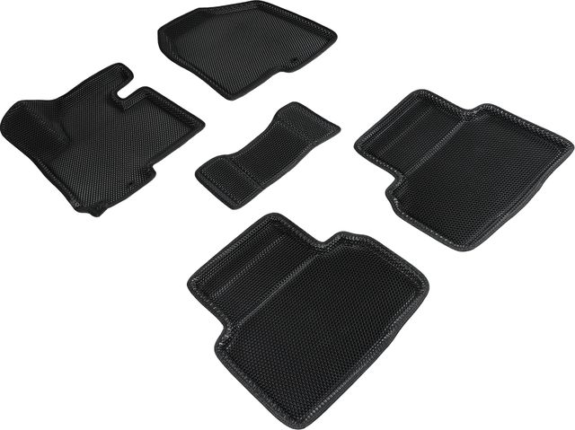 Коврики Seintex 3D EVA Соты для салона Hyundai ix35 I 2010-2015 ЧЕРНЫЕ. Артикул 95401