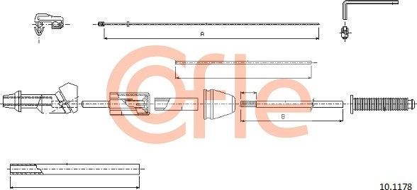 Трос газа Cofle для Citroen Saxo 1996-2003. Артикул 92.10.1178