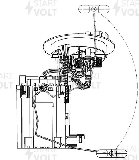 Бензонасос (топливный насос) StartVOLT для Audi A4 allroad IV (B8) 2009-2016. Артикул SFM 2904