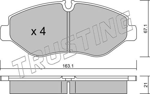 Тормозные колодки Trusting. Артикул 687.0