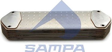 Радиатор масляный (маслоохладитель) для двигателя Sampa для Scania P 2003-2015. Артикул 041.462