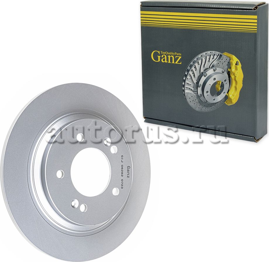 Диск тормозной задний с покрытием (Ganz). Артикул GIJ06282