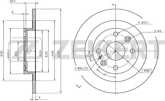 Тормозной диск Zekkert. Артикул BS-6060