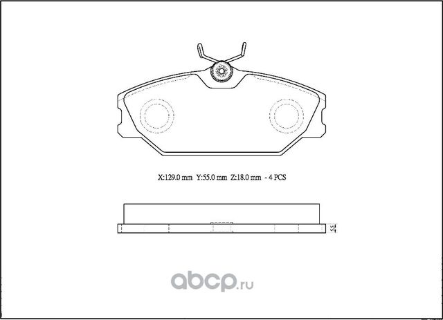 Колодки тормозные дисковые (Avantech). Артикул AV1216