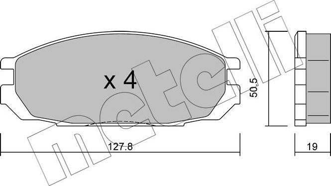 Тормозные колодки Metelli. Артикул 22-0409-0