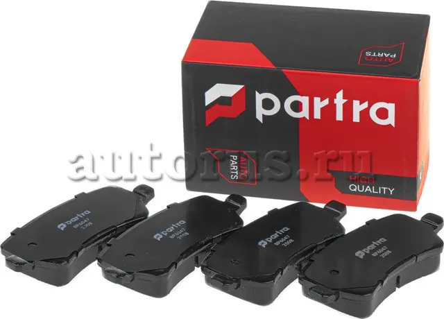 Колодки тормозные дисковые | зад прав/лев | (Partra) Partra. Артикул BP6047