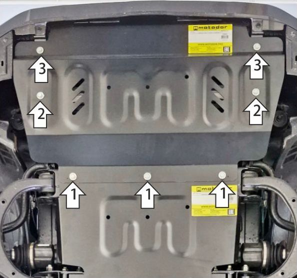 Защита Мотодор для радиатора KGM Rexton 2023-2026. Артикул 72804