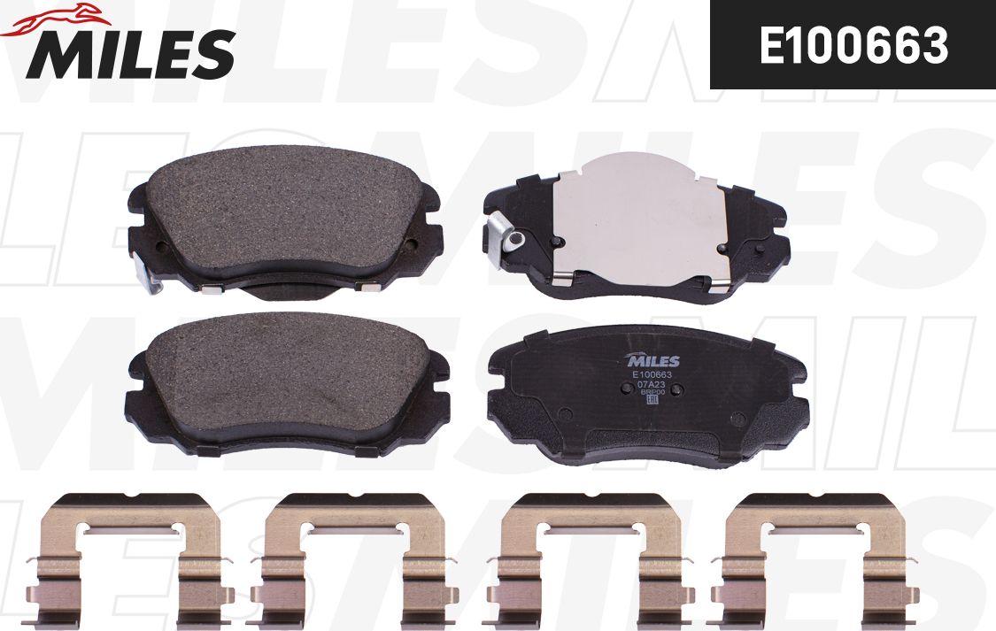 Тормозные колодки Miles (Semi-Metallic). Артикул E100663