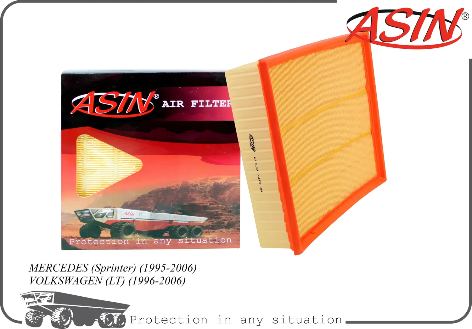 ASIN.FA2372 A0040942604 MB SPRINTER 95- Фильтр воздушный Asin. Артикул ASINFA2372