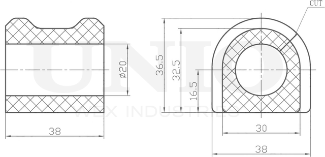 Втулка стабилизатора (Unio). Артикул RMP-10181
