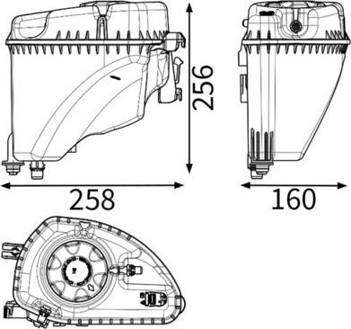 Расширительный бачок Mahle (полимерный материал) для BMW 6 IV (G32) 2017-2026. Артикул CRT 240 000S