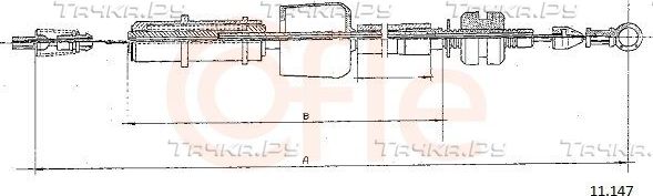 Трос газа Cofle для Saab 900 I 1984-1994. Артикул 11.147