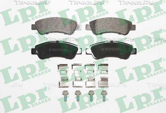 Тормозные колодки LPR задние для Citroen Jumper II 2006-2026. Артикул 05P1289K
