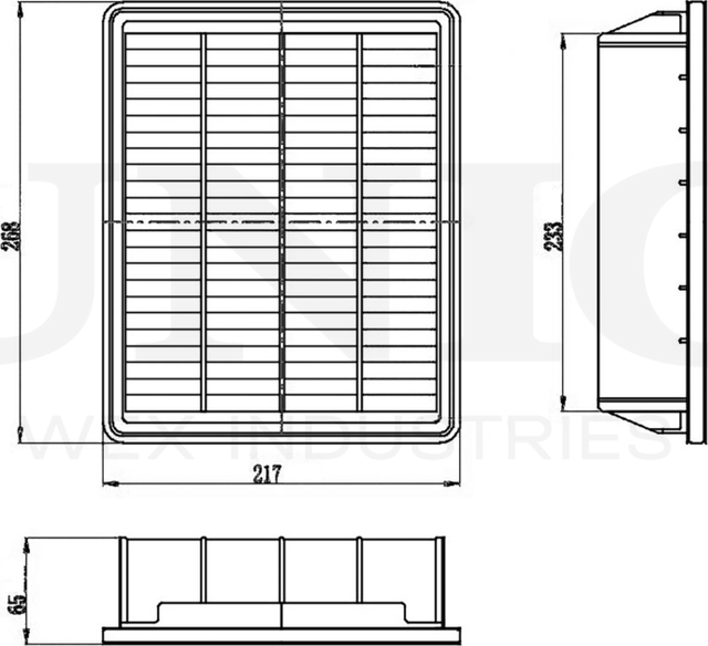Фильтр воздушный (Unio). Артикул FLT-10052